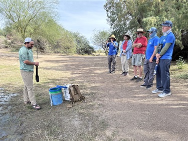Team prepares to release the pupfish