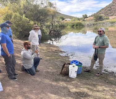 Pupfish release at El Rio Preserve
