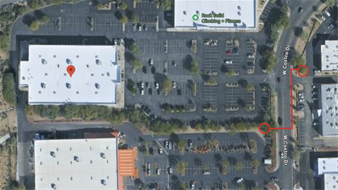 Aerial map of Costco Drive