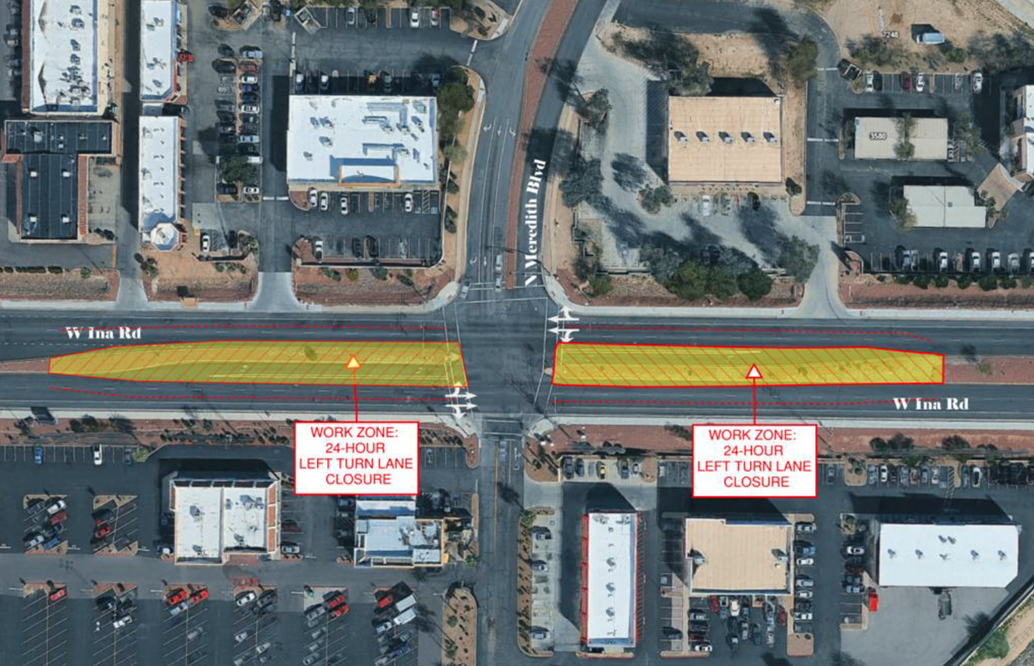 Ina Meredith Intersection with modified left turns