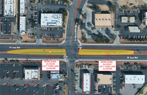 Ina Meredith Intersection with modified left turns