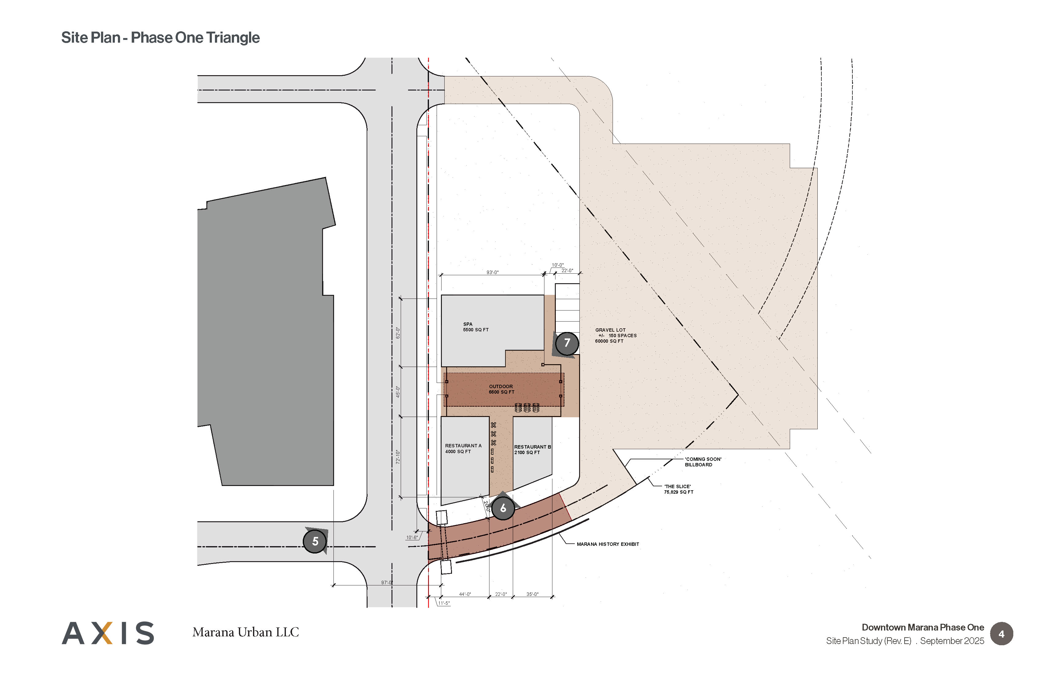 Downtown Marana site plan aerial map 3 - Dec 16, 2025