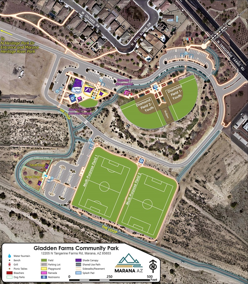 2025 Gladden Farms Community Park map