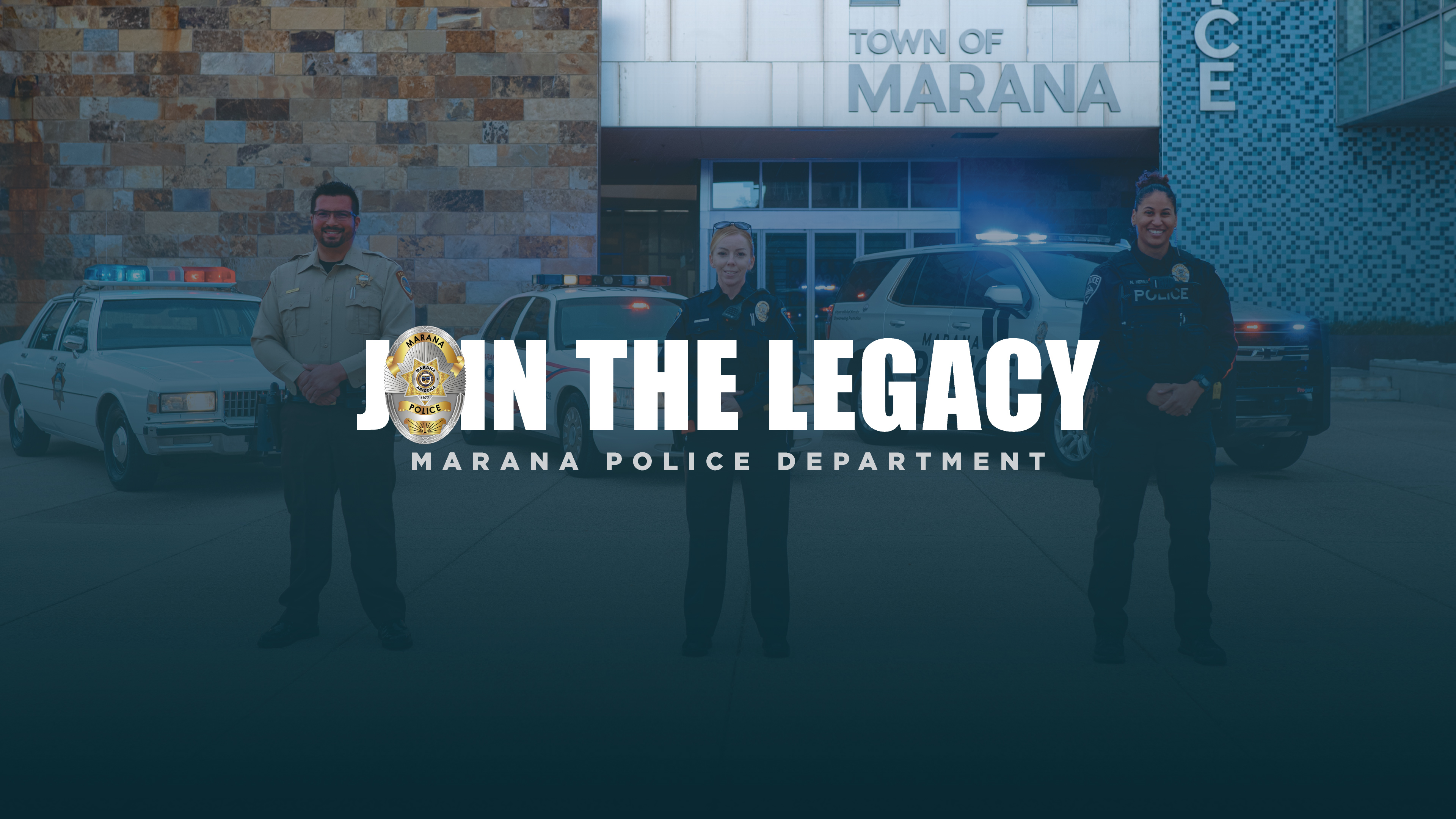 Join the Legacy Marana Police Department recruitment graphic