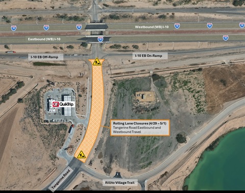   Tangerine Road from I-10 Eastbound Frontage Road to Rillito Village Trail