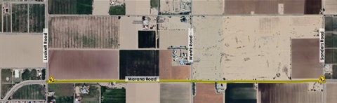 Marana Road Utility Construction map