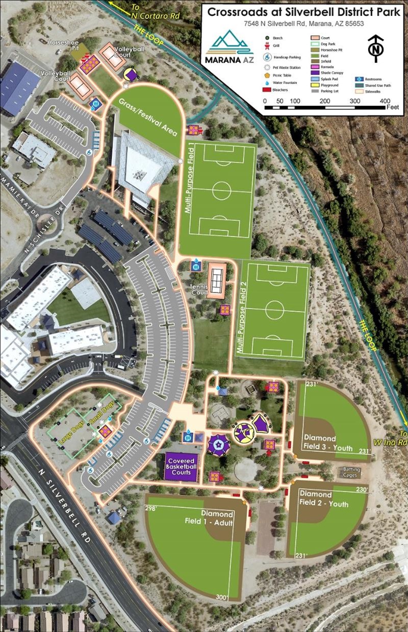 2025 Crossroads Silverbell District Park map