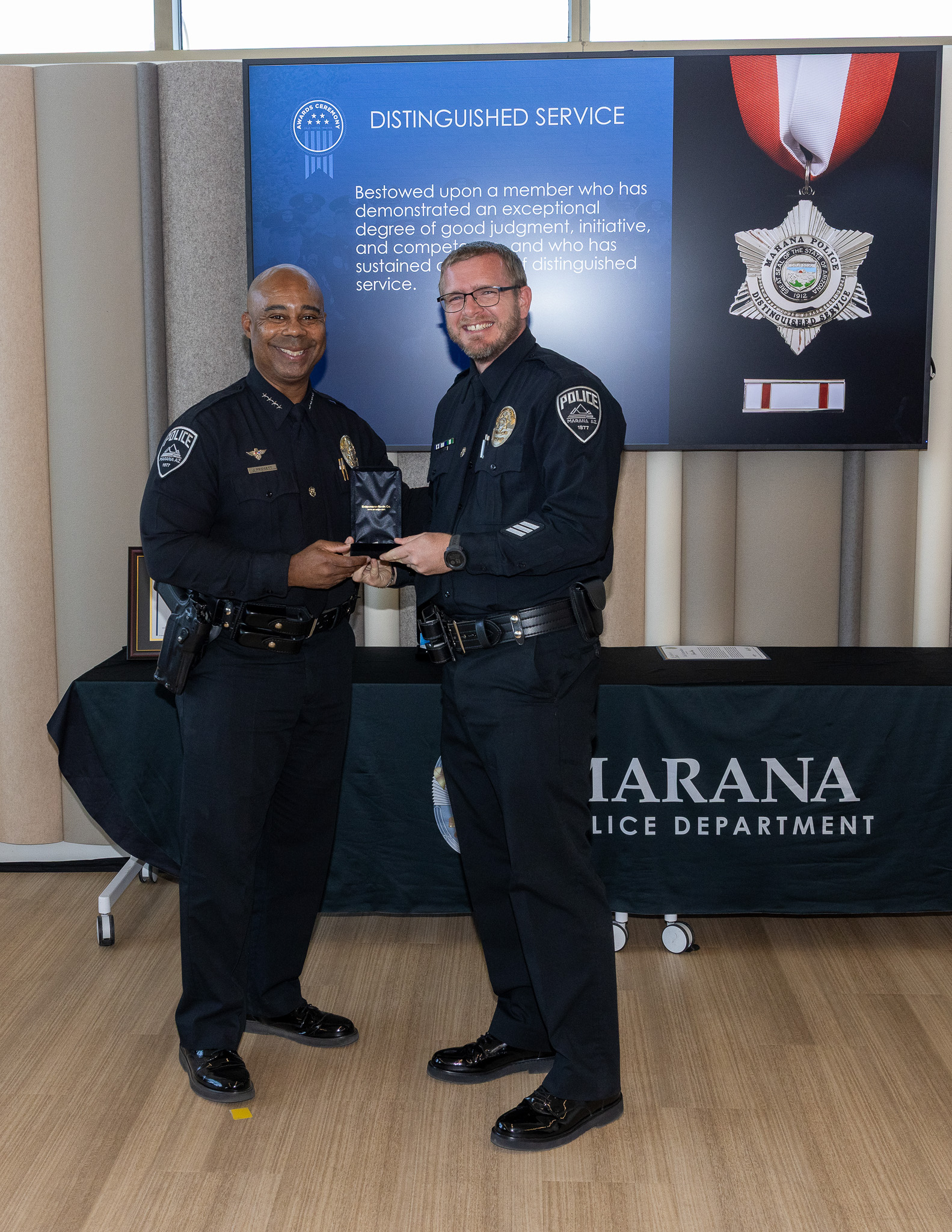 Chief Pridgett with Detective Vincent Jenkins