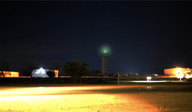 Simulated view from Intersection of West Avra Valley Road and North Sandario Road at night 