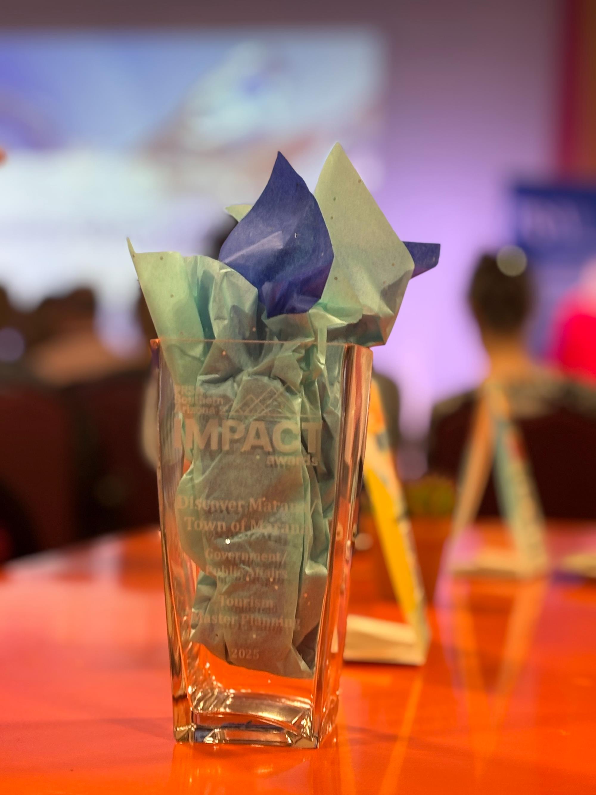 Close up of PRSA IMPACT Award