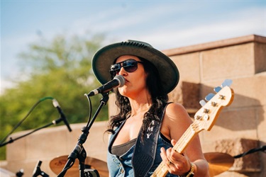 Singer performing at Fall Festival