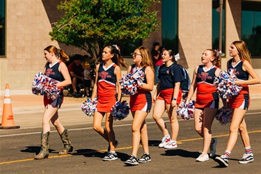 Marana Thunder Cheer in parade