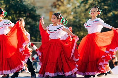 Folklorico performers during Holiday Festival