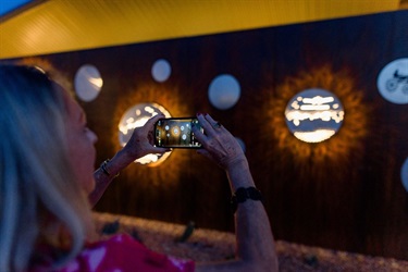 Vice Mayor taking photo of Points in Time