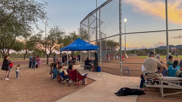 Spectators at Crossroads Park during National Night Out
