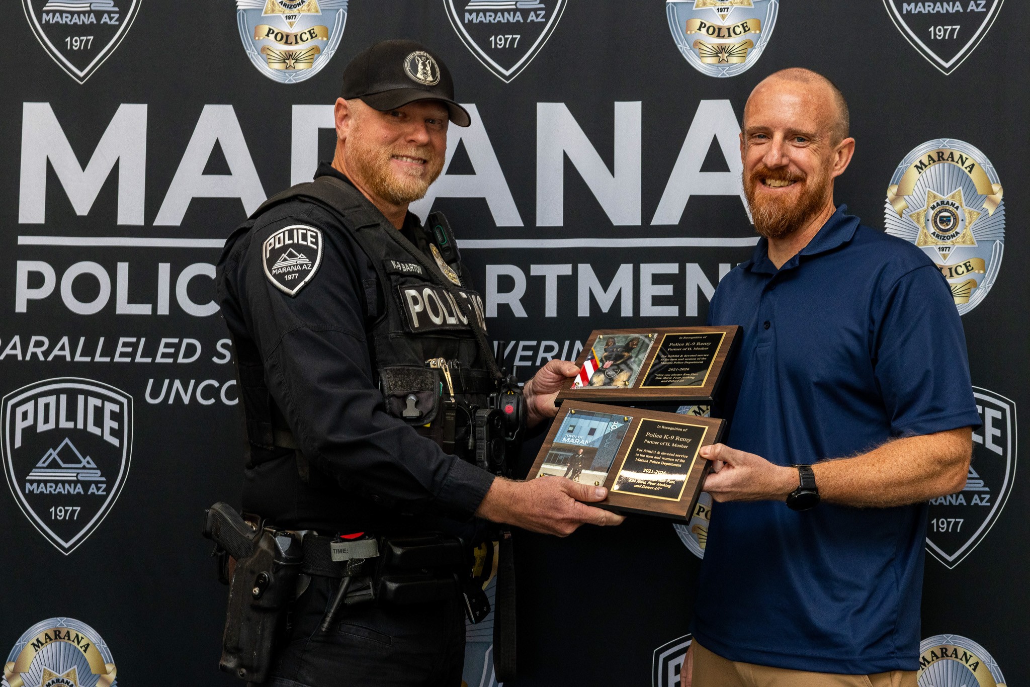Retirement Ceremony for Officer Hayden Mosher and K-9 Remy - Town of ...