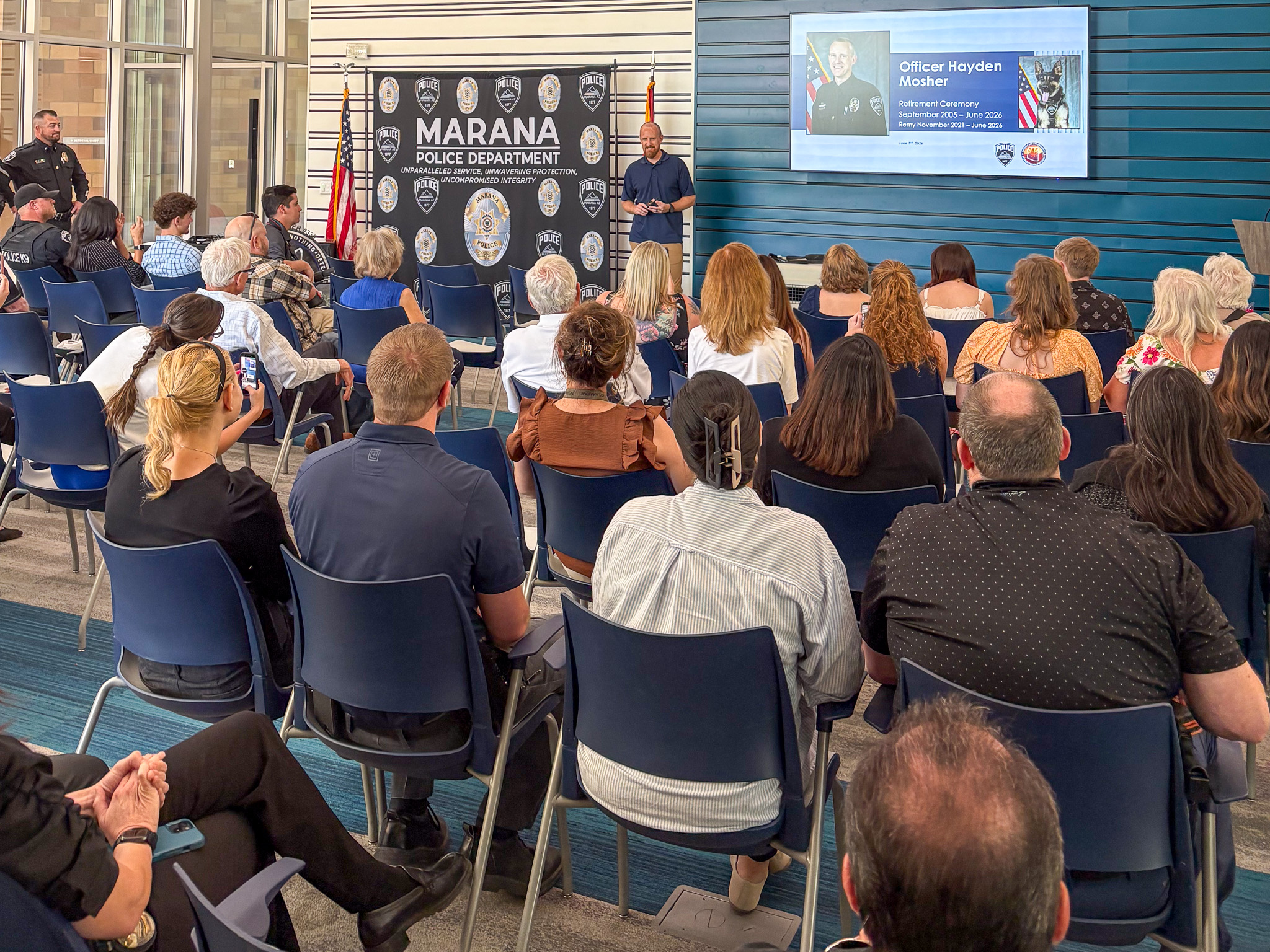 Retirement Ceremony for Officer Hayden Mosher and K-9 Remy - Town of ...