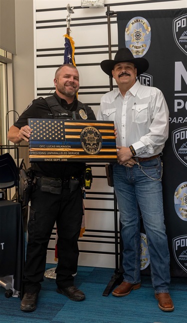 Sergeant Travis Napier with Officer Wilkinson