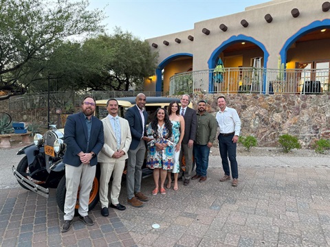 Town staff (Brandon Laue, Wayne Barnett, Dawnee Moreno, Kurt  Schmidt), and staff from Chasse Building Team.