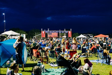 Crowds gather at Crossroads Park during Star-Spangled Spectacular