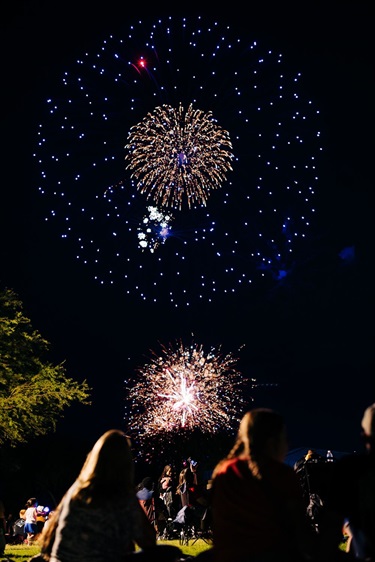 Guests enjoy fireworks