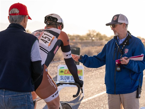 Time trial photo with racer