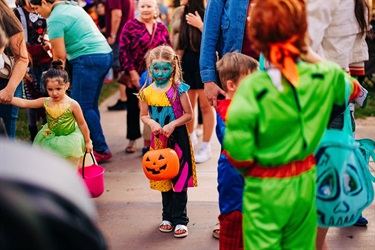 Trick-or-treaters at Ed Honea Marana Municipal Complex